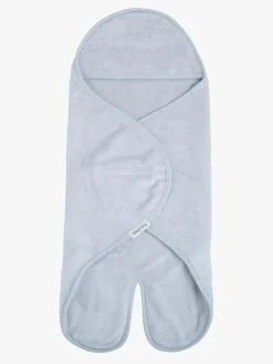 Børn BabysOnly Interiør-Baby's Only Hooded Baby Tæppe med Fødder Cozy, Misty Blue