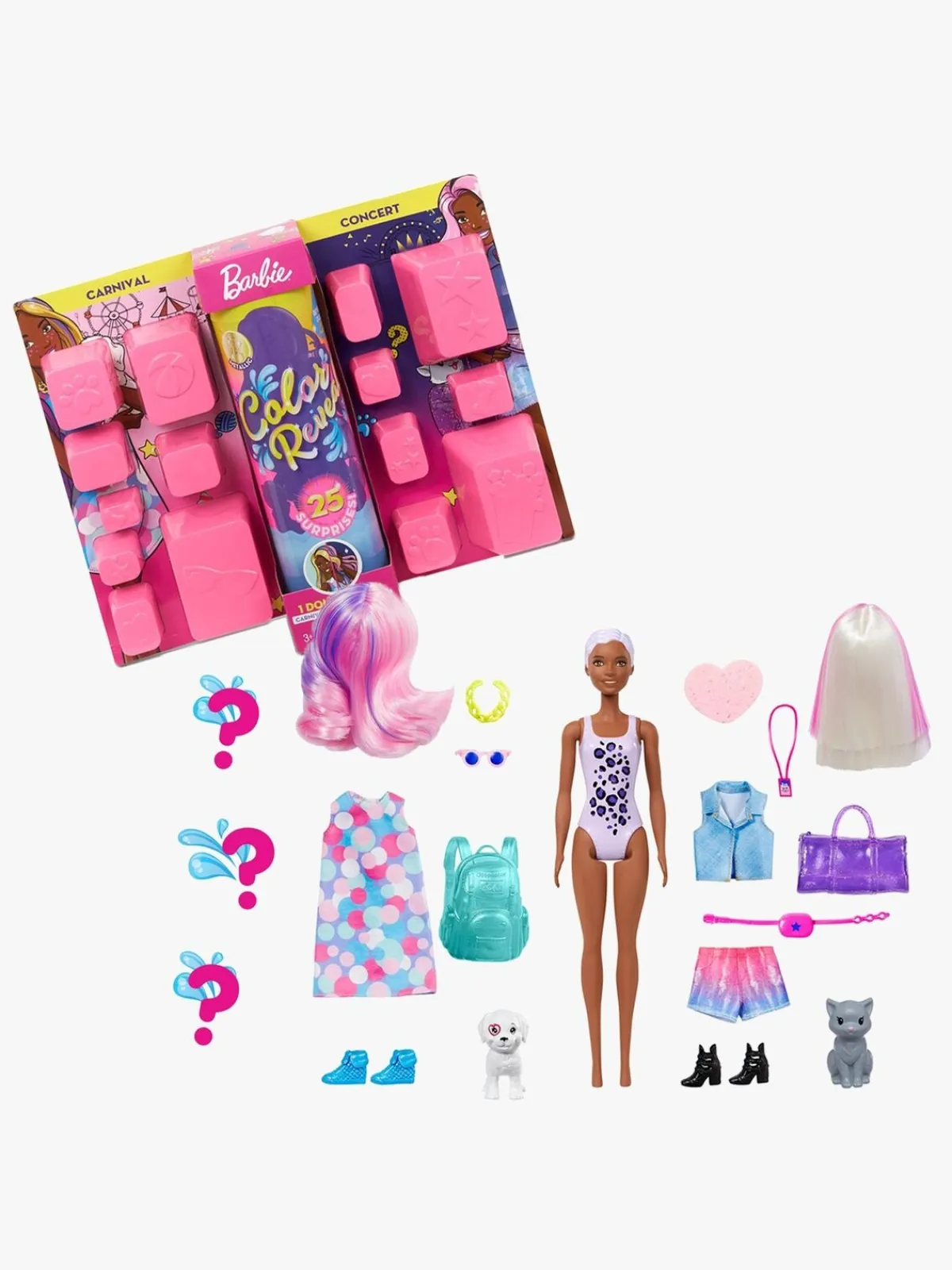 Barbie Dukker & Bamser-Color Reveal Carnival To Concert Dukke