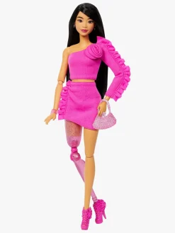 Dukker & Bamser|Barbie Deluxe Style Dukke Sort Hår & Benprotese