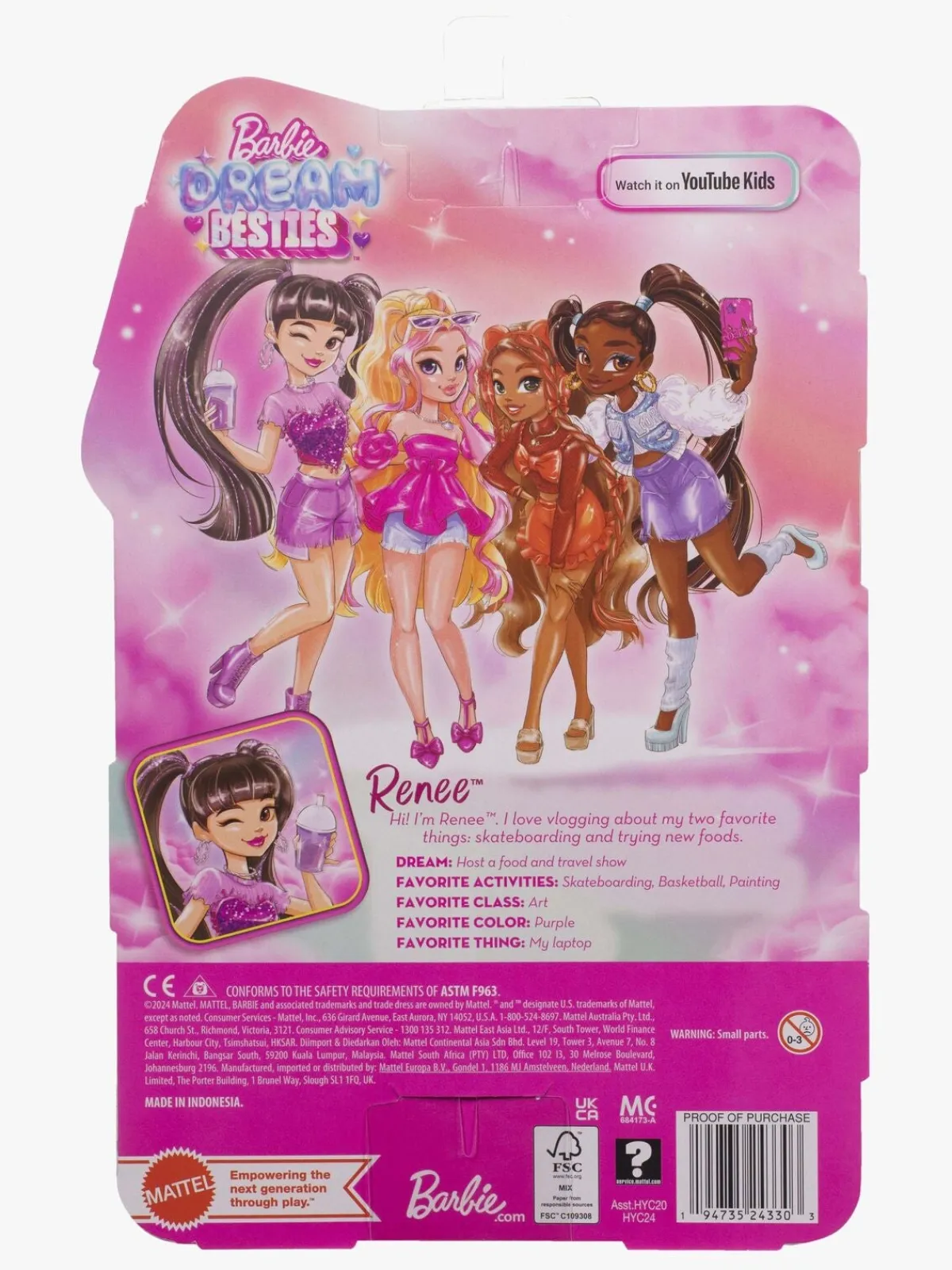 Barbie Dukker & Bamser-Dream Besties Dukke Renee