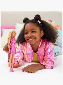 Dukker & Bamser|Barbie Fashionista Dukke med Blondt Hår & Lyserød Kjole