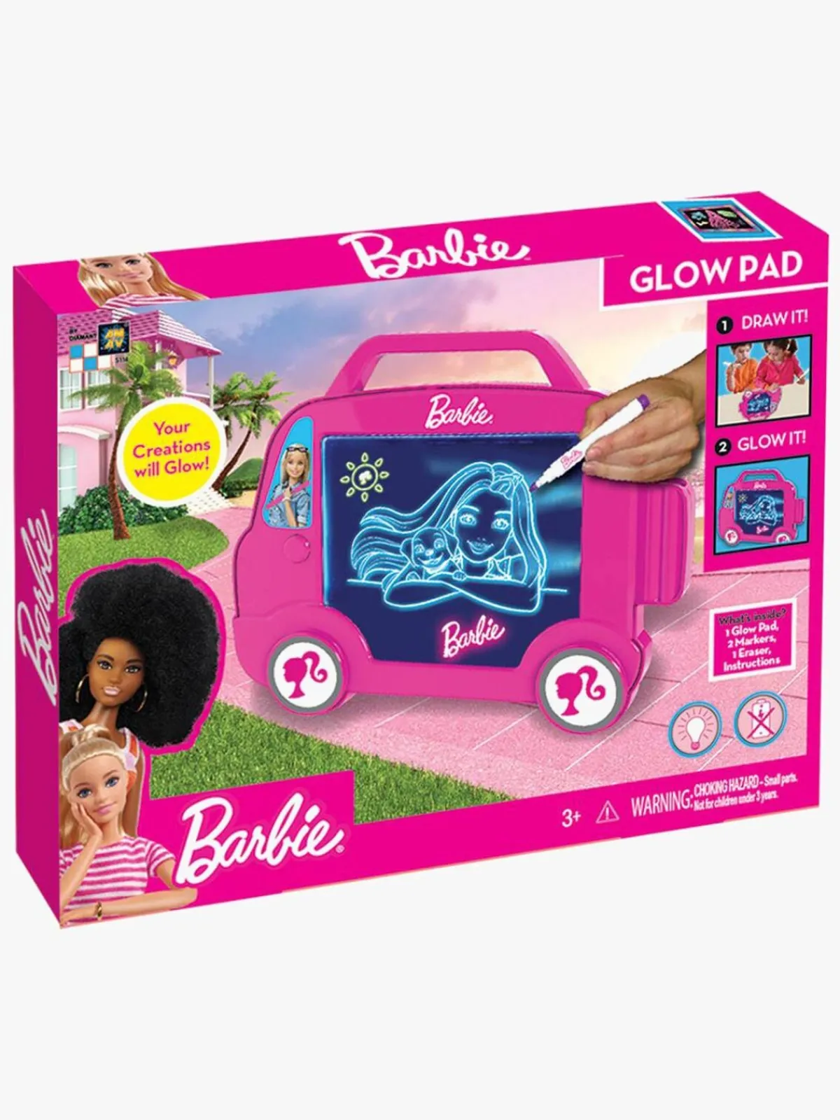 Kreativt Legetøj|Barbie Glow Pad Tegnetavle