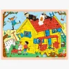 PippiLangstrump Barbo Toys Pippi Langstrømpe Rammepuslespil i Træ 24 Brikker