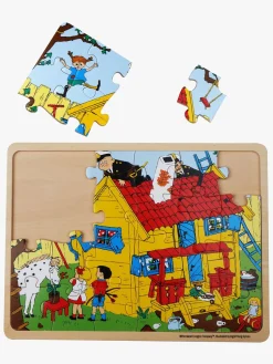 PippiLangstrump Barbo Toys Pippi Langstrømpe Rammepuslespil i Træ 24 Brikker