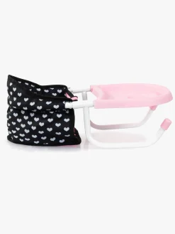 BayerDesign Bayer Design Babystol til Bord med Bakke, Sort/Lyserød