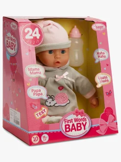 BayerDesign Bayer Design Dukke First Words Baby 38 cm, Grå