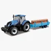 Legetøjsbiler & -Fartøjer|BBJunior BB Junior Farmland New Holland Traktor T7.315 med Tømmertrailer 1:32