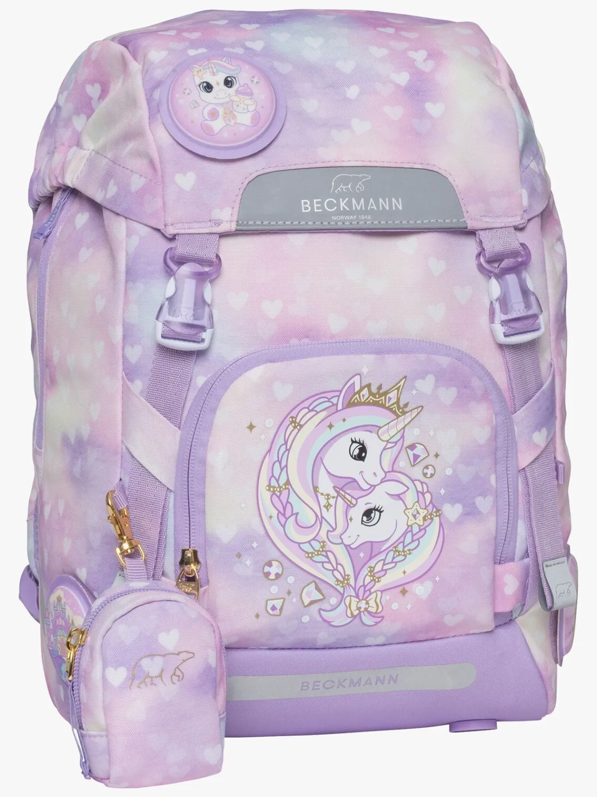 Børn Beckmann Tasker-Classic Rygsæk 22L, Unicorn Princess Purple
