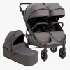 Beemoo BFF60 2 Søskendevogn inkl. Liggedel, Fog Grey