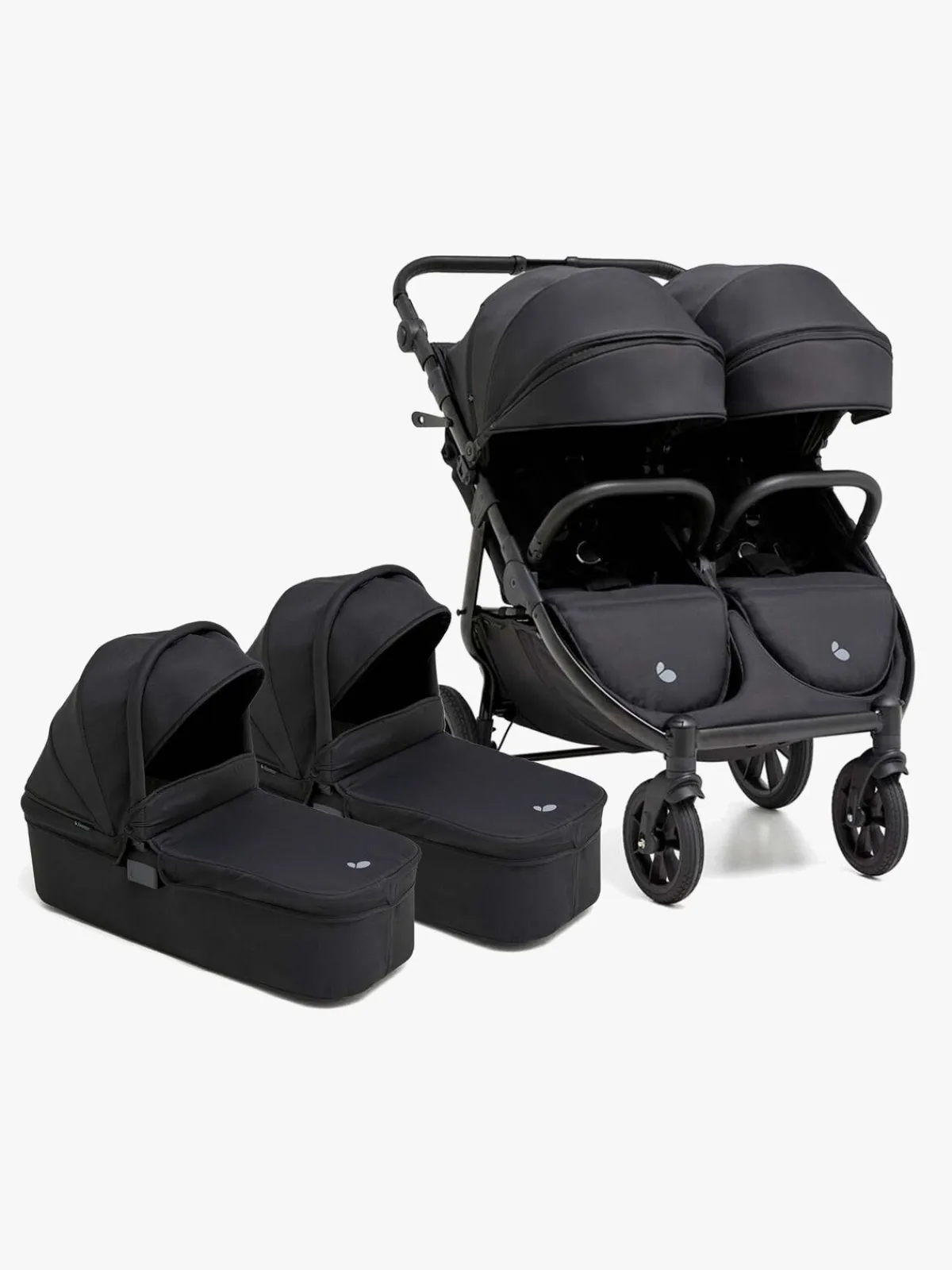 Beemoo Søskendevogne-BFF60 2 Søskendevogn inkl. Liggedele, Night Black
