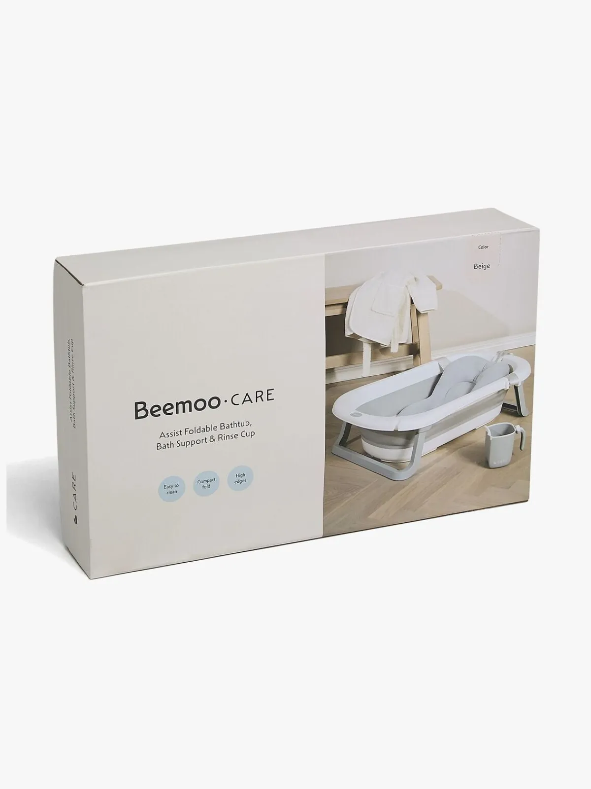 Beemoo CARE Assist Badekar inkl. Badestøtte & Skyllekande,