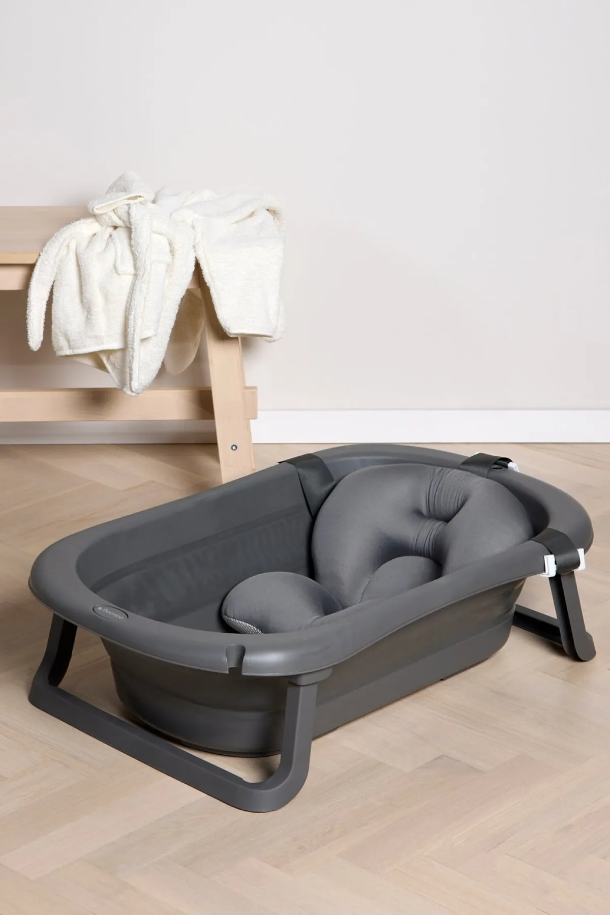 Beemoo Badeværelset-CARE Assist Badekar inkl. Badestøtte, Deep Grey