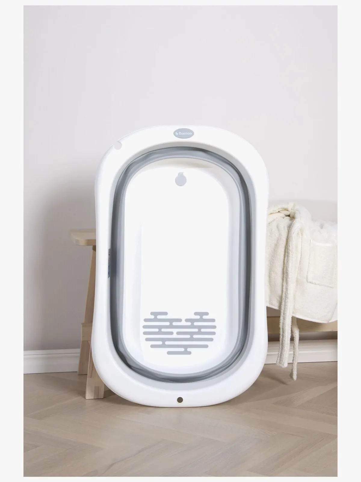 Beemoo Badeværelset-CARE Assist Sammenfoldeligt Badekar, White/Grey