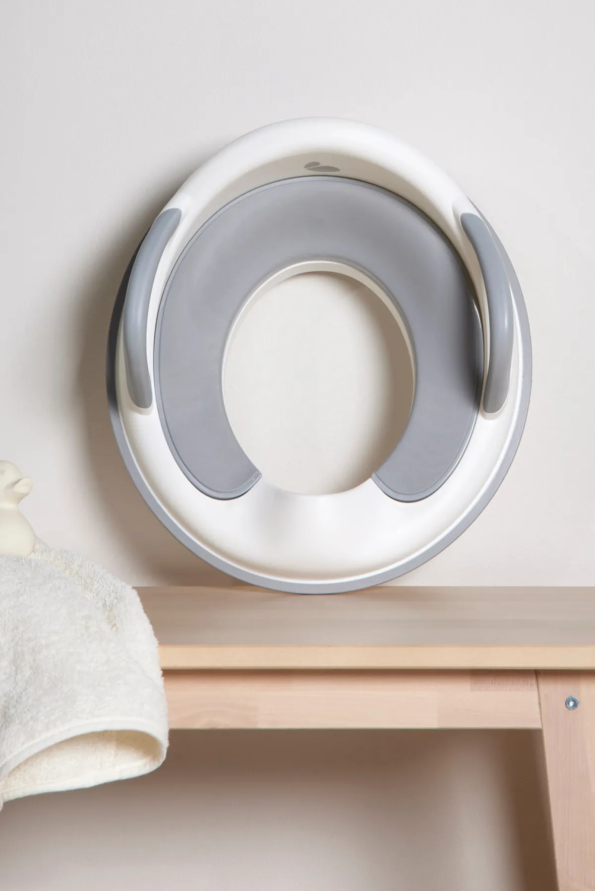 Beemoo Badeværelset-CARE Assist Toiletsæde & Skammel, White/Grey