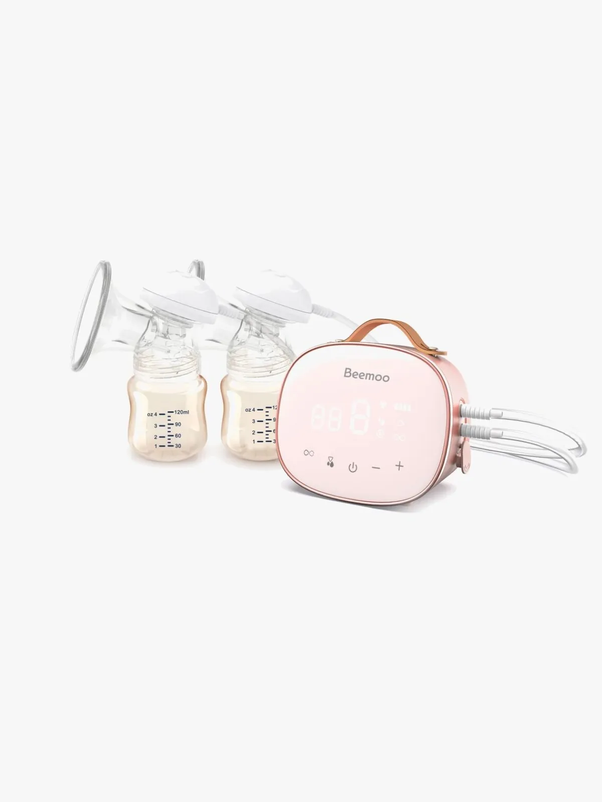 Beemoo Amning-CARE Duo Elektrisk Dobbelt Brystpumpe inkl. Modermælksflaske 180 ml 2-pak