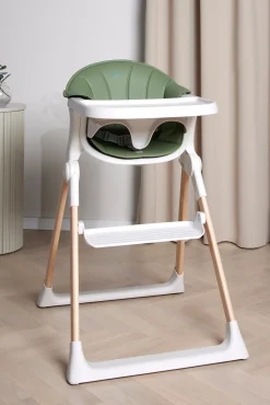 Beemoo Højstole & Tilbehør-CARE Harmony Højstol inkl. Hynde, White/Wood/Green