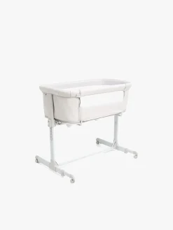 Børn Beemoo CARE 2-i-1 Bedside Crib & Kravlegård, Light Grey