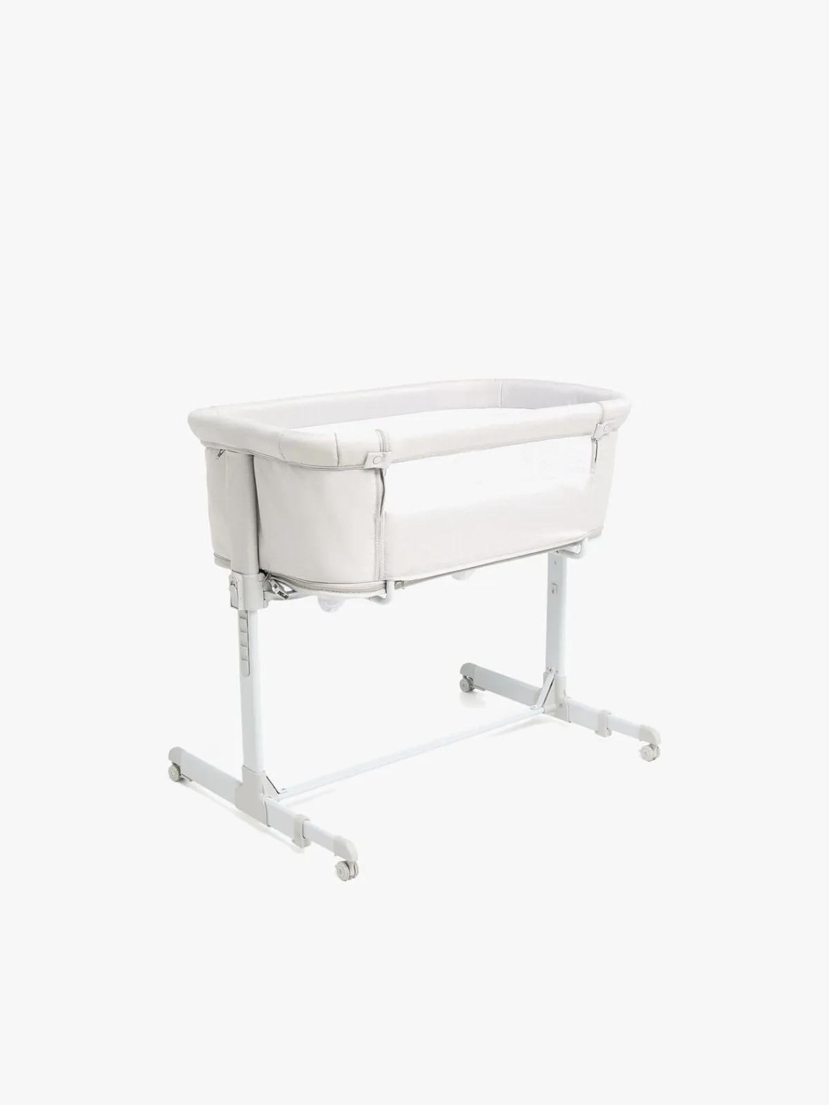 Børn Beemoo CARE 2-i-1 Bedside Crib & Kravlegård, Light Grey