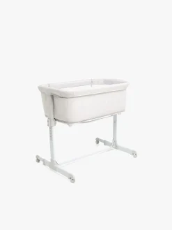 Børn Beemoo CARE 2-i-1 Bedside Crib & Kravlegård, Light Grey