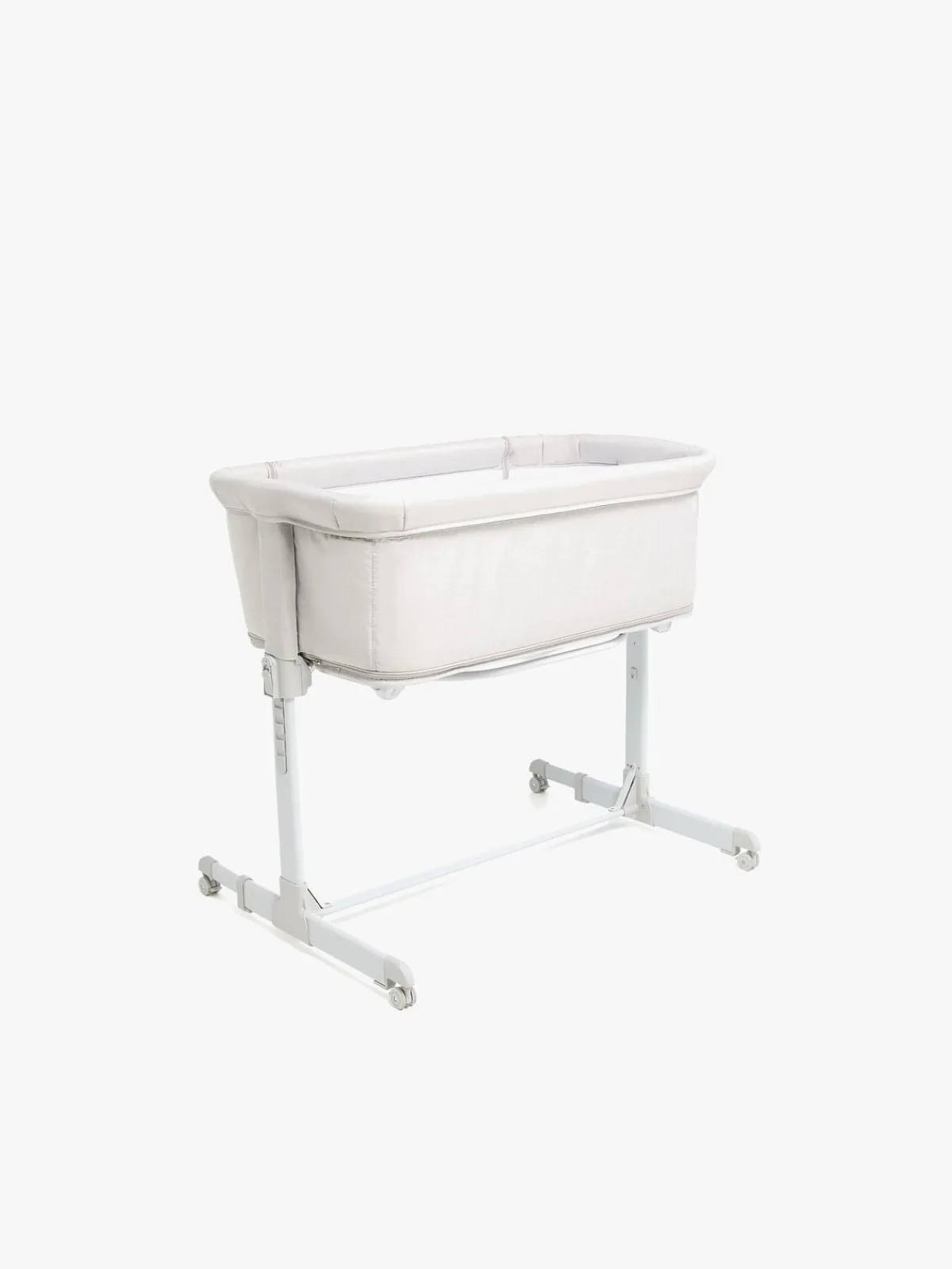 Børn Beemoo CARE 2-i-1 Bedside Crib & Kravlegård, Light Grey