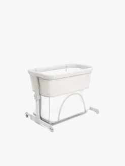 Børn Beemoo CARE 2-i-1 Bedside Crib & Kravlegård, Light Grey