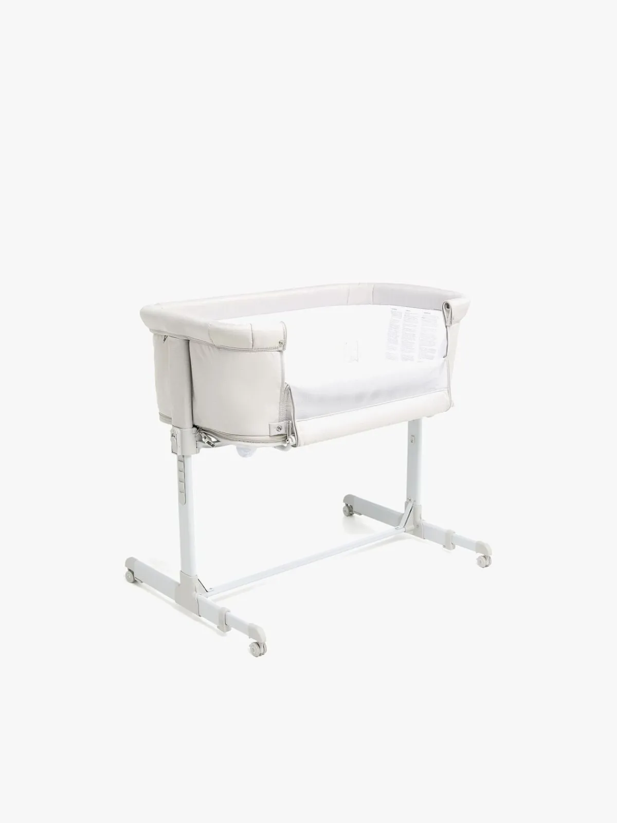 Børn Beemoo CARE 2-i-1 Bedside Crib & Kravlegård, Light Grey