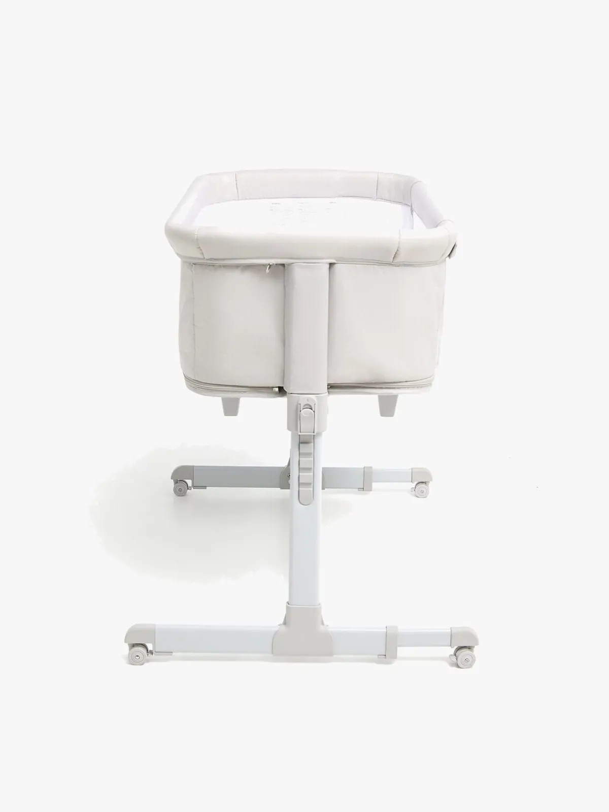 Børn Beemoo CARE 2-i-1 Bedside Crib & Kravlegård, Light Grey