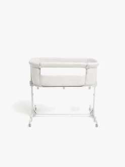 Børn Beemoo CARE 2-i-1 Bedside Crib & Kravlegård, Light Grey