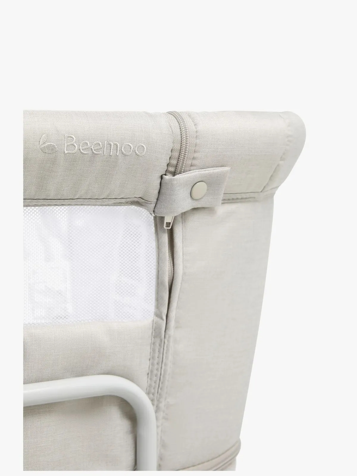 Børn Beemoo CARE 2-i-1 Bedside Crib & Kravlegård, Light Grey