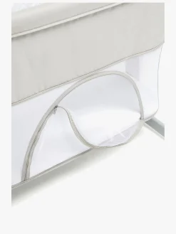 Børn Beemoo CARE 2-i-1 Bedside Crib & Kravlegård, Light Grey