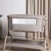 Børn Beemoo CARE Motion Bedside Crib, Taupe/Wood