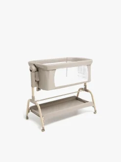 Børn Beemoo CARE Motion Bedside Crib, Taupe/Wood
