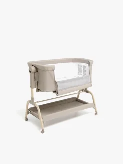 Børn Beemoo CARE Motion Bedside Crib, Taupe/Wood