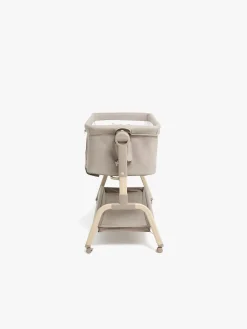 Børn Beemoo CARE Motion Bedside Crib, Taupe/Wood