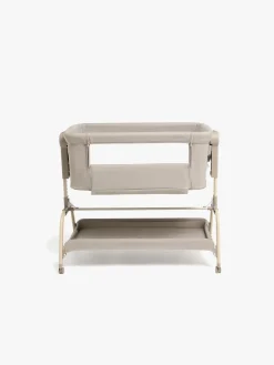 Børn Beemoo CARE Motion Bedside Crib, Taupe/Wood