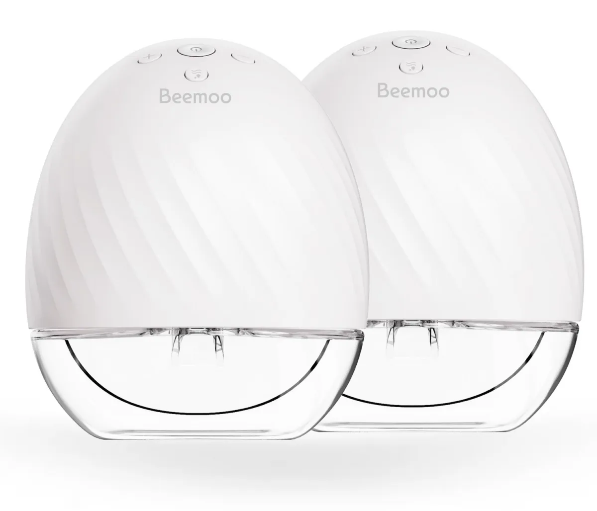 Beemoo Amning-CARE Wearable Elektrisk Brystpumpe Dobbelt inkl. Modermælksflaske 180 ml 2-pak