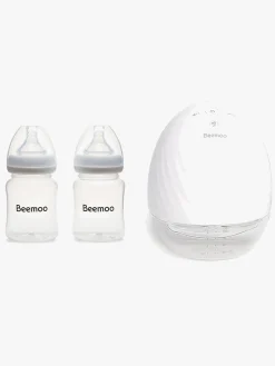Beemoo CARE Wearable Elektrisk Brystpumpe Single inkl. Modermælksflaske 180 ml 2-pak