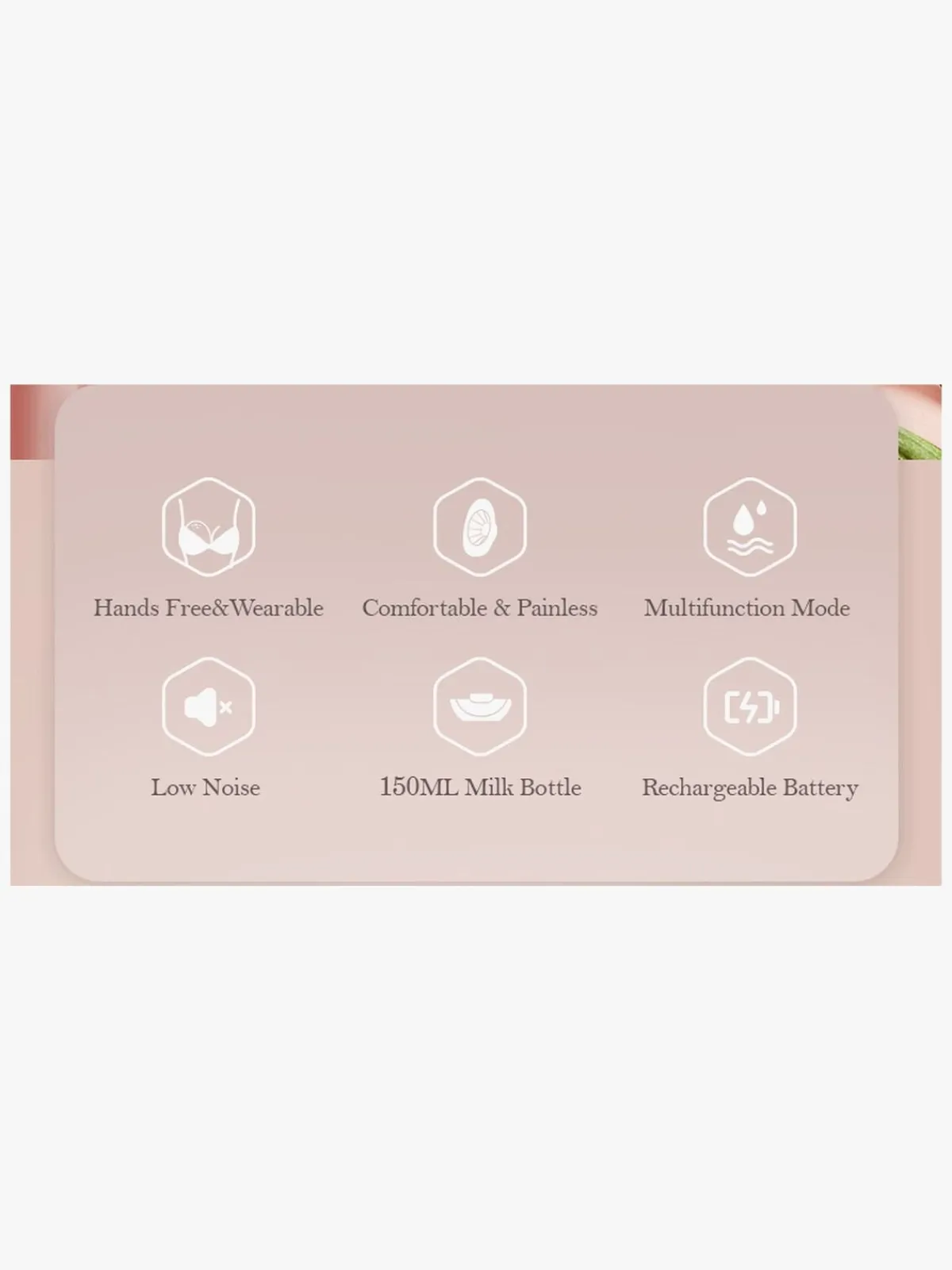 Beemoo CARE Wearable LED Elektrisk Brystpumpe Dobbelt