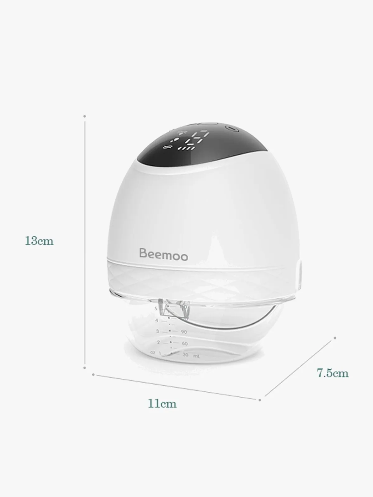 Beemoo Amning-CARE Wearable LED Elektrisk Brystpumpe Single