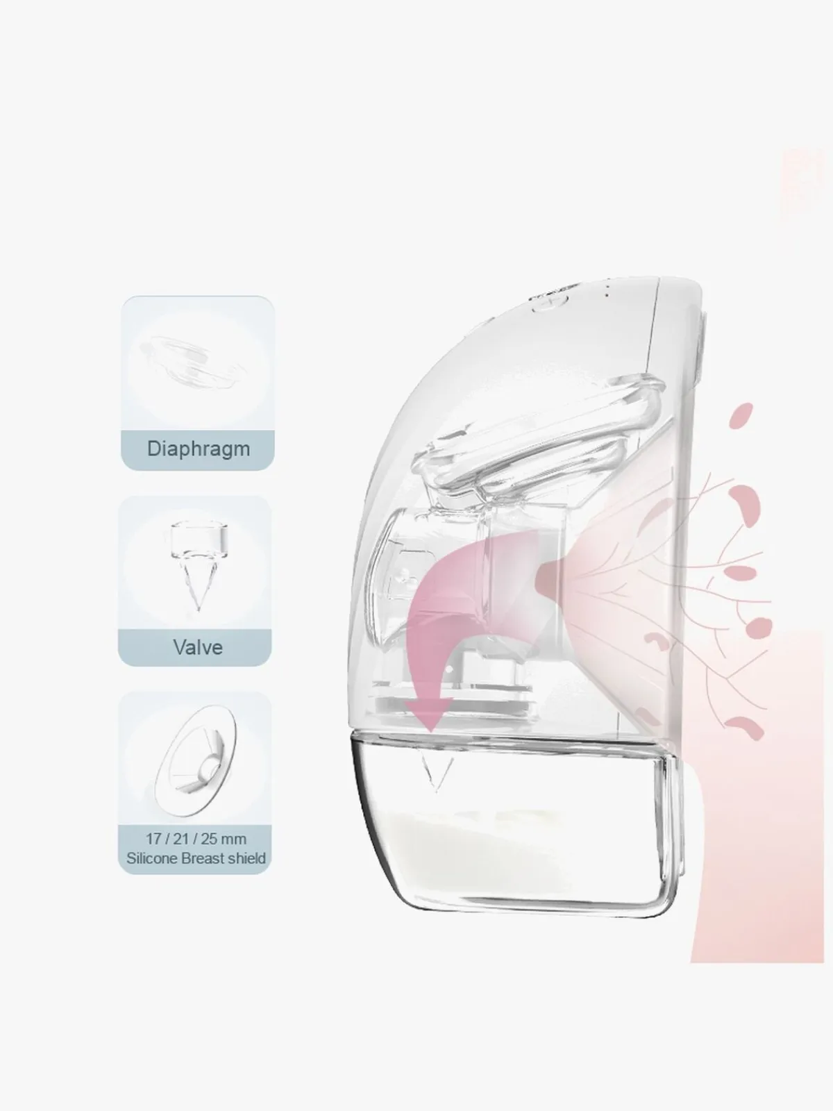 Beemoo Amning-CARE Wearable LED Elektrisk Brystpumpe Single