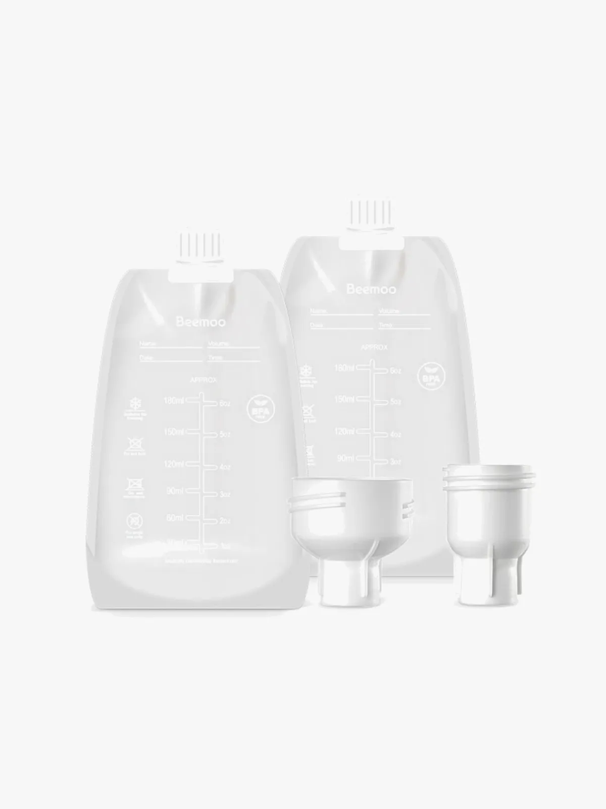 Beemoo Amning-CARE Wearable LED Elektrisk Brystpumpe Dobbelt inkl. Modermælksposer 30-pak