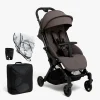 Beemoo Vognpakker-Easy Fly Lux 4 Klapvogn inkl. Tilbehørspakke, Gull Grey