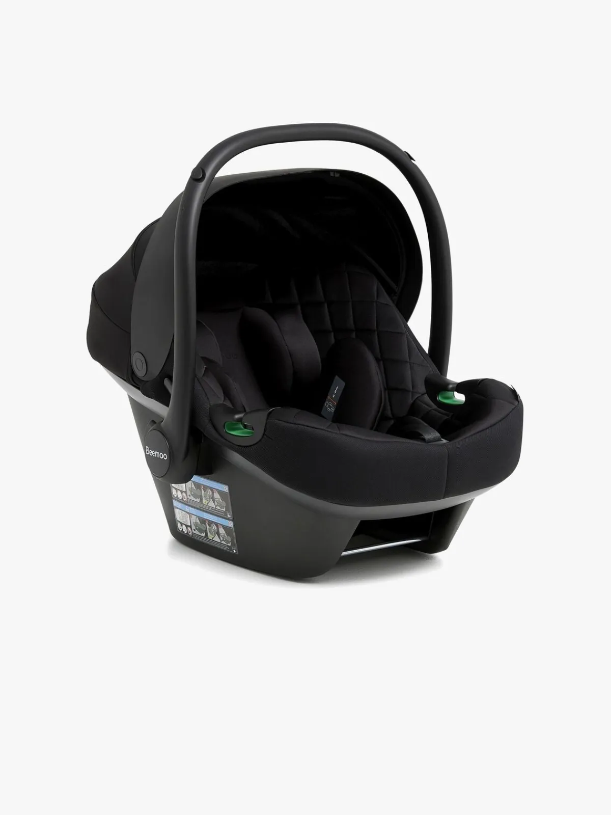 Beemoo Easy Fly Lux 4 Klapvogn inkl Route i-Size Autostol Baby, Sand Beige/Black Stone