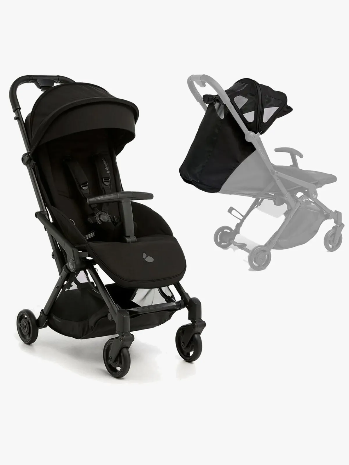 Beemoo Easy Fly Lux 4 Klapvogn inkl. Breezy Kaleche, Jet Black