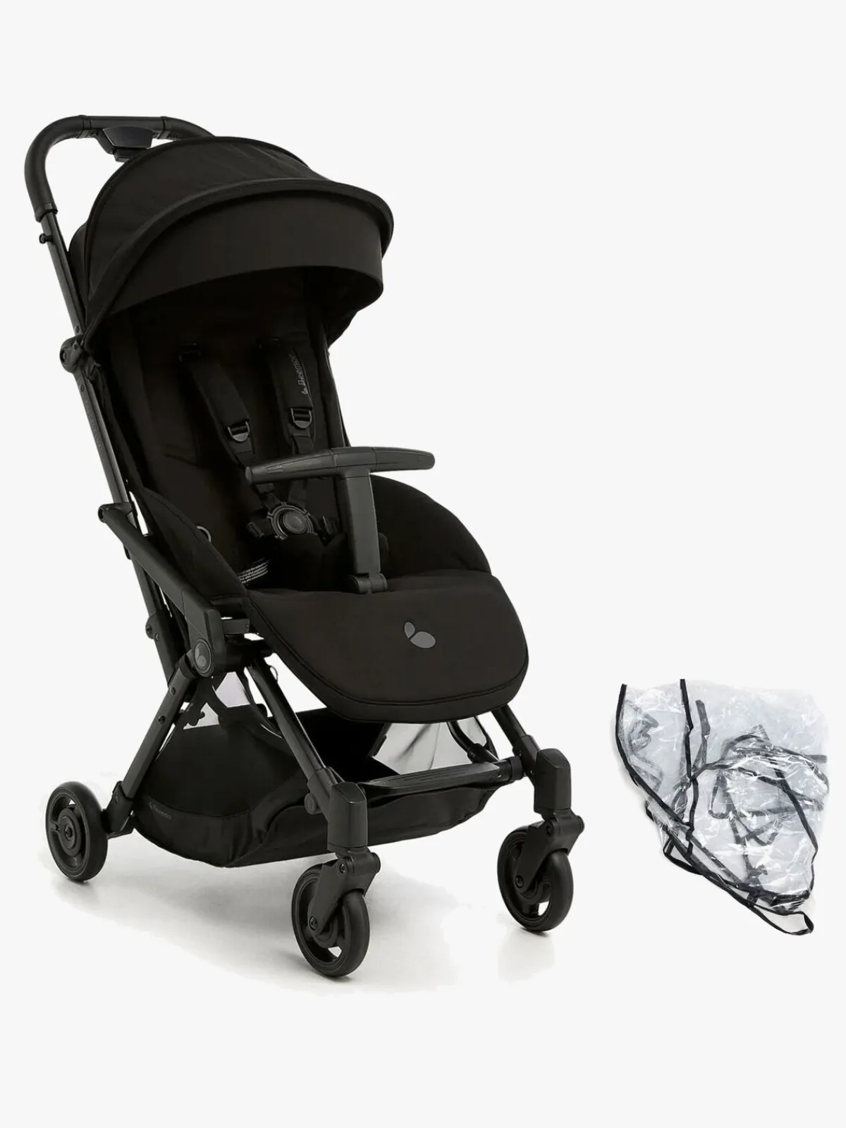 Beemoo Vognpakker-Easy Fly Lux 4 Klapvogn inkl Regnslag, Jet Black