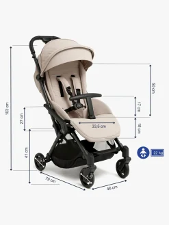 Beemoo Easy Fly Lux 4 Klapvogn, Sand
