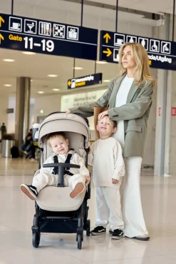 Beemoo Easy Fly Lux 4 Klapvogn, Sand
