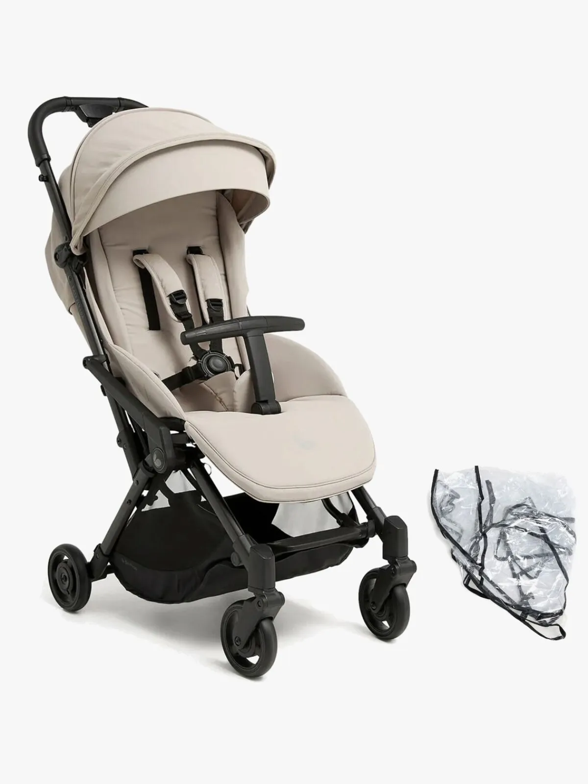Beemoo Vognpakker-Easy Fly Lux 4 Klapvogn inkl Regnslag, Sand Beige