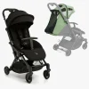 Beemoo Vognpakker-Easy Fly Lux 4 Klapvogn inkl. Breezy Kaleche, Jet Black/Sea Greenv