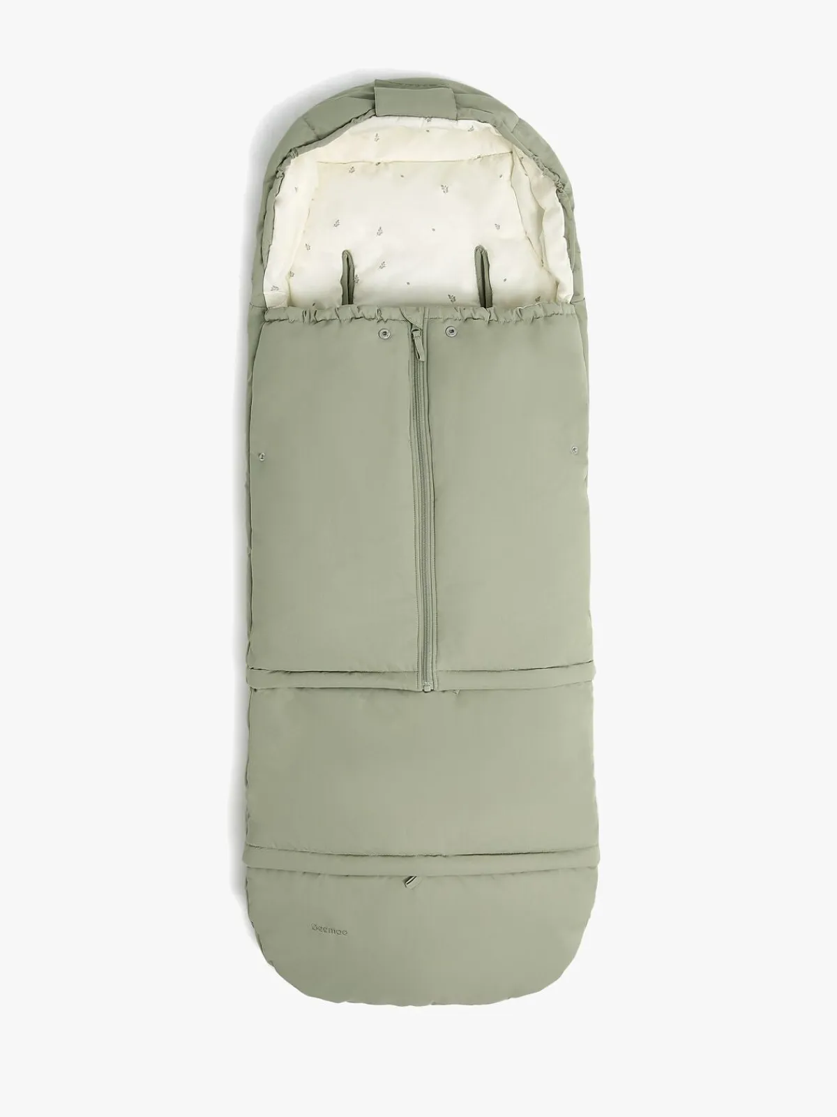 Køreposer|Beemoo Light Kørepose inkl. Forlængerdel, Green Eucalyptus Grøn